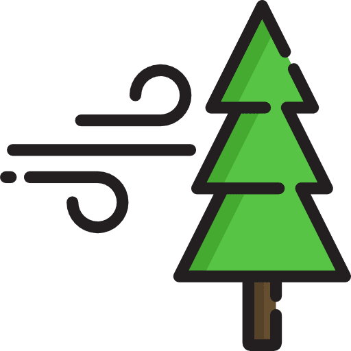 Pine wind ecology and environment forest icon