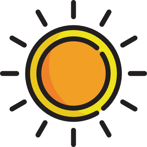 Sun nature summer warm icon