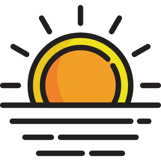 Sunrise dawn sun weather icon
