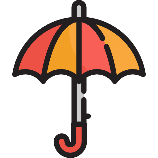 Umbrella rain tools and utensils miscellaneous icon