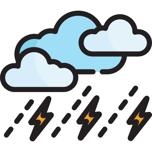 Rain rain thunder meteorology icon