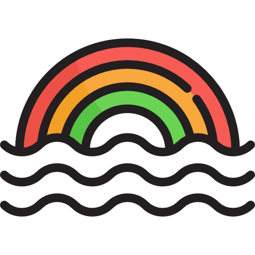Rainbow atmospheric nature spectrum icon