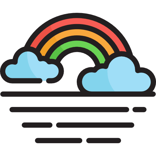 Rainbow nature spectrum atmospheric icon