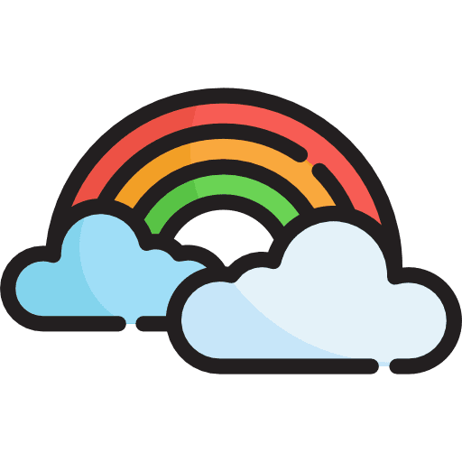 Rainbow nature spectrum atmospheric icon