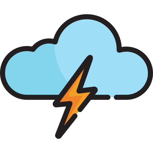 Storm thunder nature meteorology icon