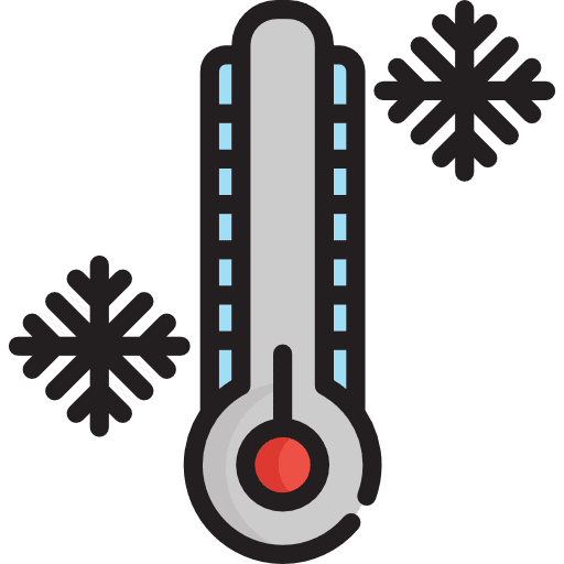Temperature tools and utensils thermometer winter icon