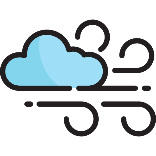 Wind meteorology wind blowing icon