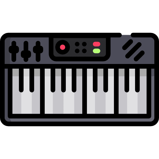Piano musical instrument organs keyboard icon