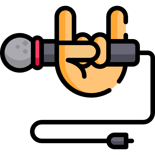 Heavy metal concert gesture rock and roll icon