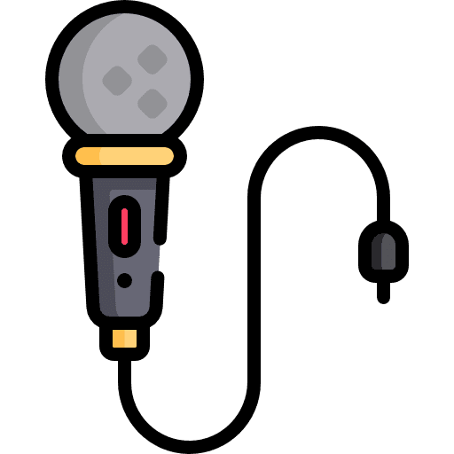Microphone singer speaker technology icon