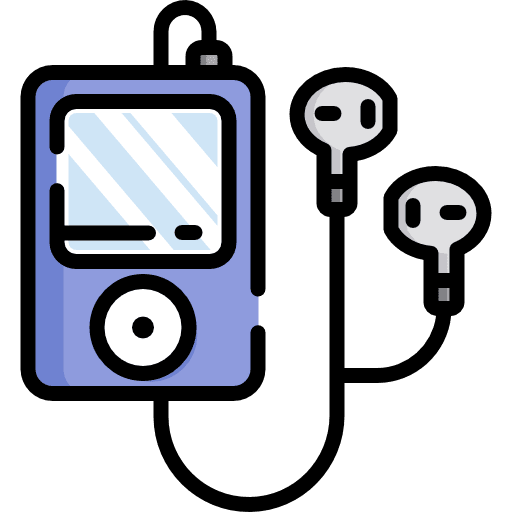 Music player audio communications technology icon