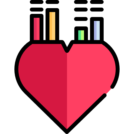 Beat heart graph beat icon