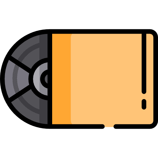 Vinyl music and multimedia vinyl music icon