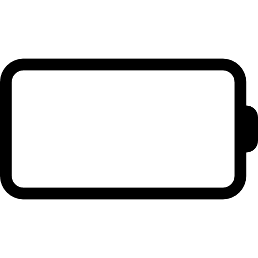 Empty battery battery level energy storage technology icon