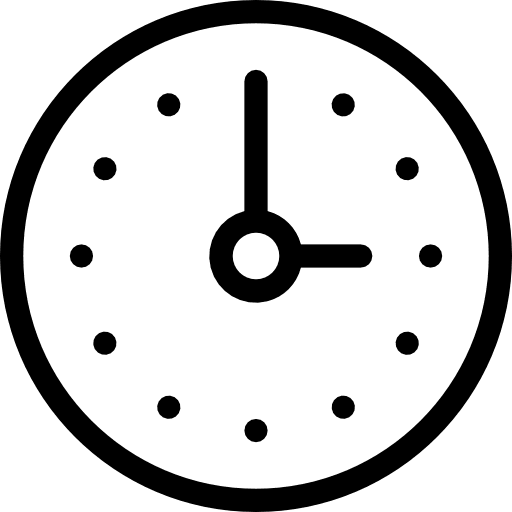 Wall clock time circular clock clocks icon