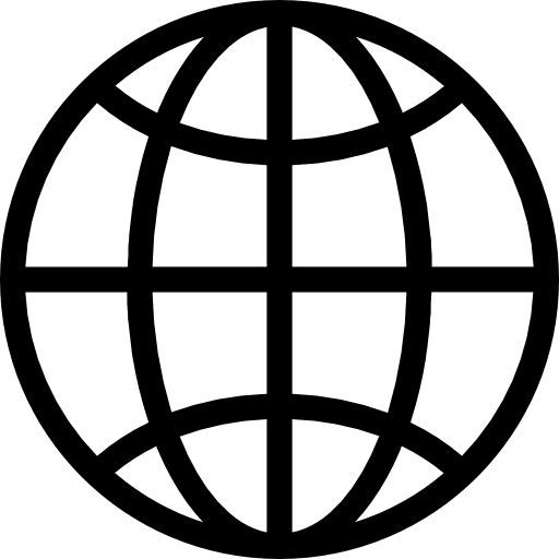 Internet world globe grid worldwide icon