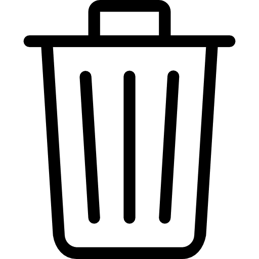 Trash basket can bin icon