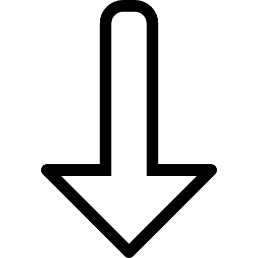 Down arrow direction download downloading icon