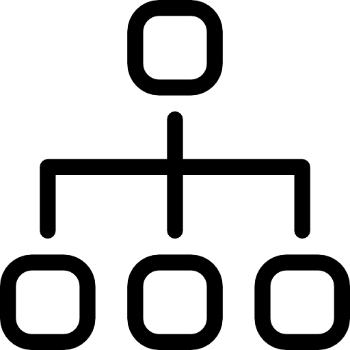 Hierarchical structure order interface diagram icon