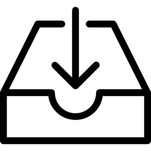 Inbox symbols mail file icon