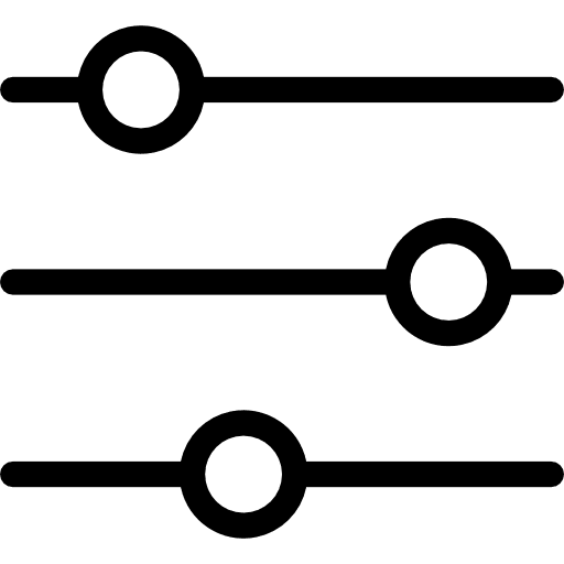 Settings levels adjustment controls icon