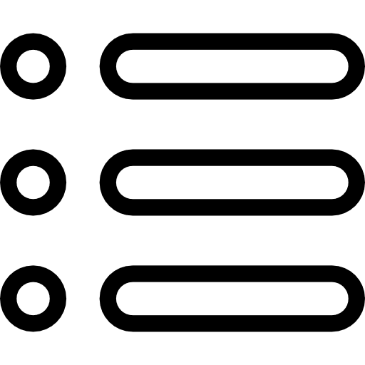 List bullet point document text lines icon