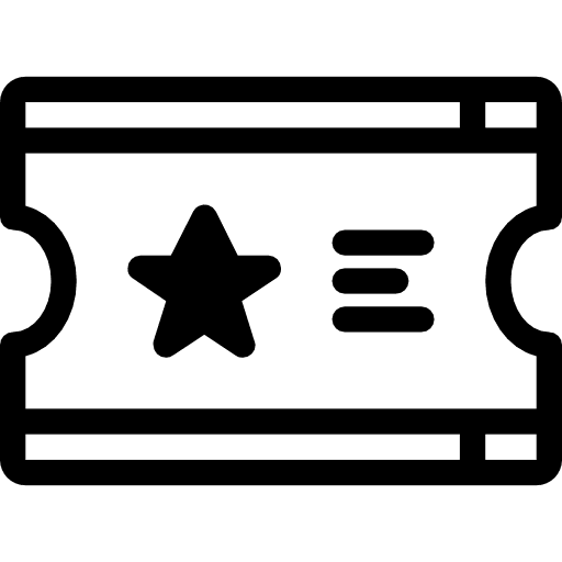 Ticket show ticket pass icon