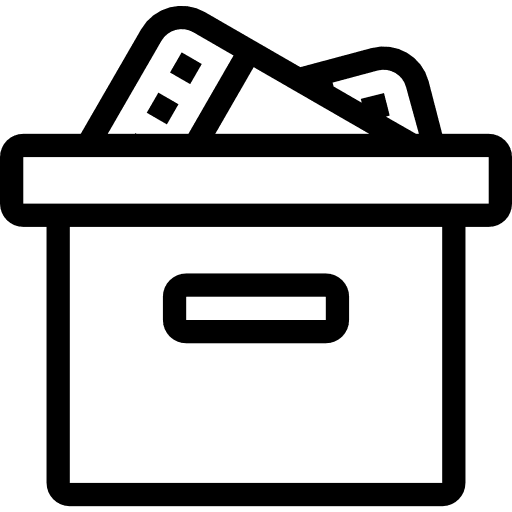 Box data storage box archive icon