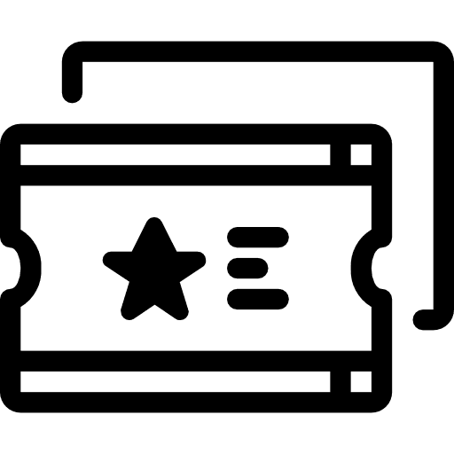 Ticket tickets pass cinema icon