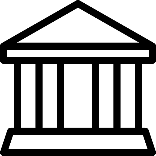 Bank building banking business icon