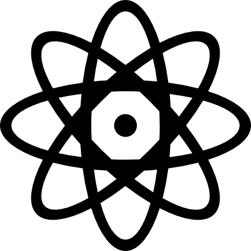 Physics react electron nuclear icon
