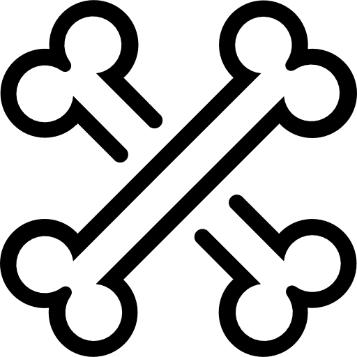 Bone femur bone medical icon