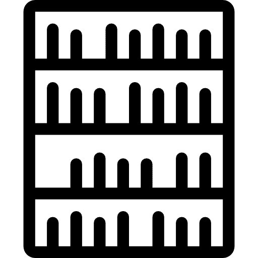 Bookshelf bookcase library book icon