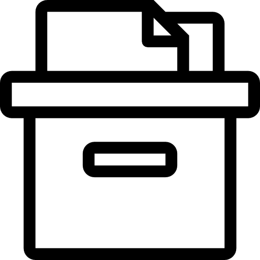 Box data storage file storage archive icon