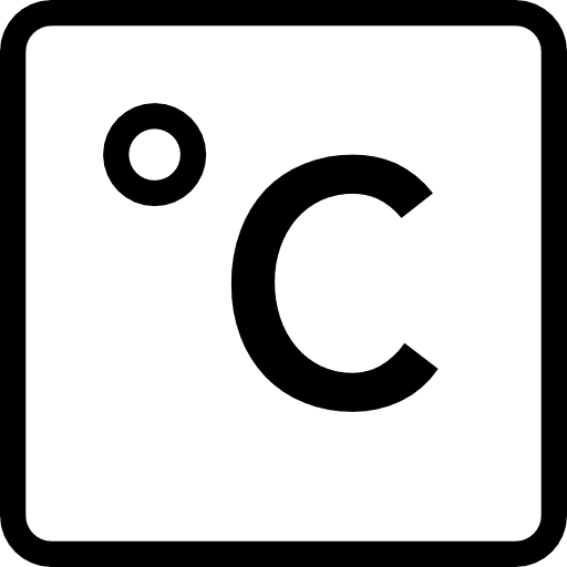 Celsius temperature mercury thermometer icon