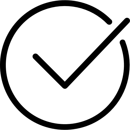 Checked completion success tick icon