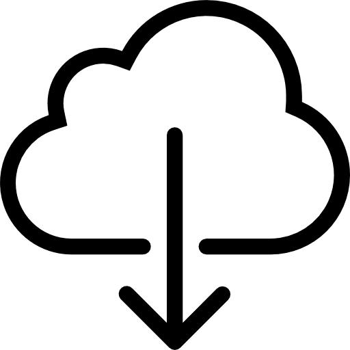 Cloud computing multimedia option download interface icon