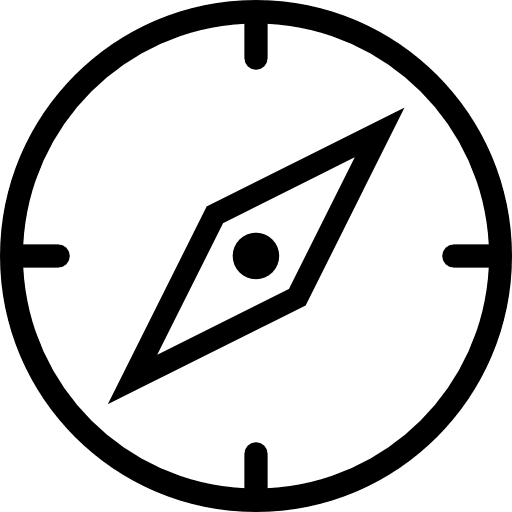 Compass compass orientation tools and utensils icon