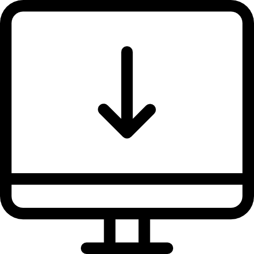 Computer screen download computer icon