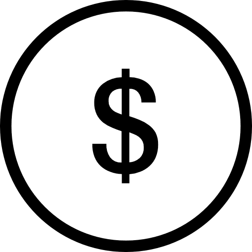 Dollar money coin currency icon