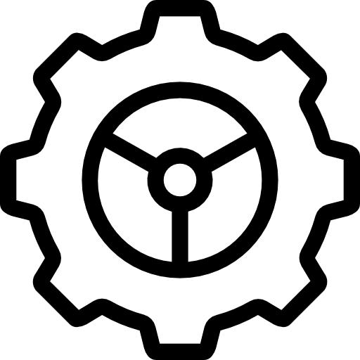 Gear cogwheel configuration tools and utensils icon