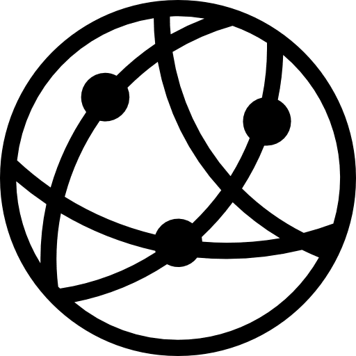 Internet earth grid internet earth globe icon