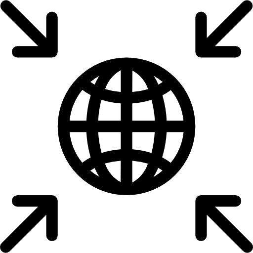 Internet worldwide signs earth globe icon