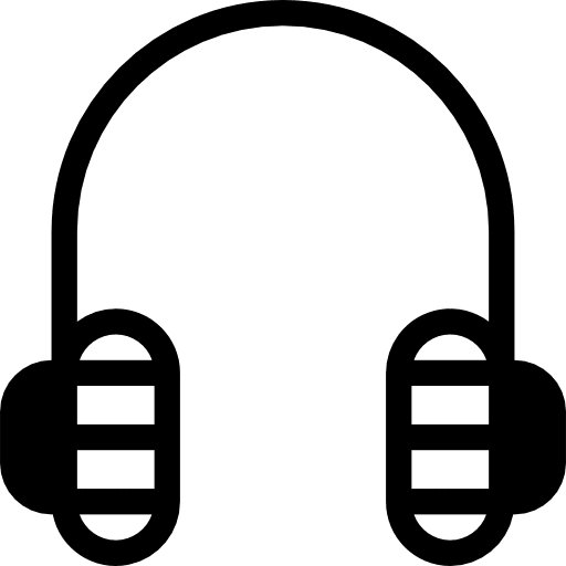Headphones audio sound technology icon