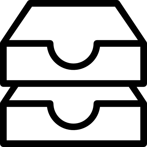 Inbox mail tray interface icon