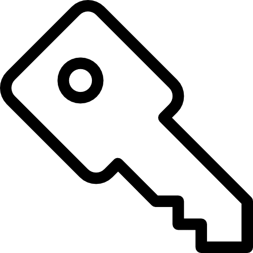 Key access passkey door key icon