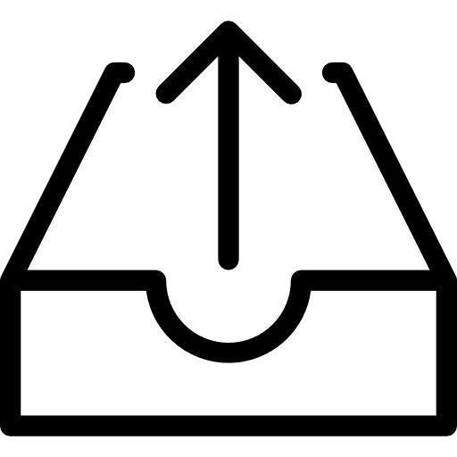 Outbox direction multimedia option up arrow icon