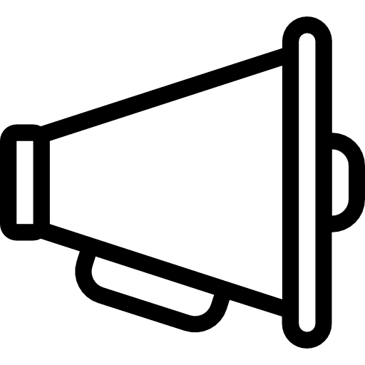 Megaphone bullhorn loudspeaker promotion icon