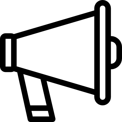 Megaphone communications loudspeaker bullhorn icon
