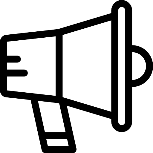 Megaphone protest communications bullhorn icon